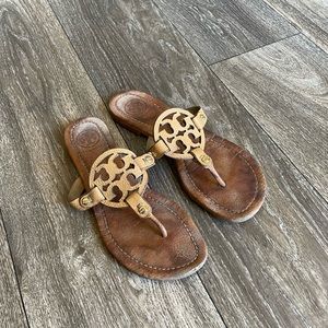 Tory Burch Miller Sandal - Brown Leather